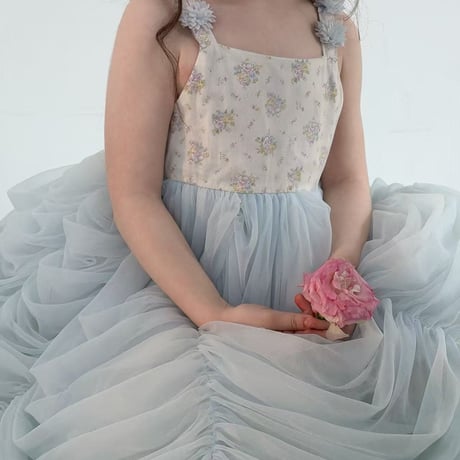 aiai/63. blue shirring dress 90-130