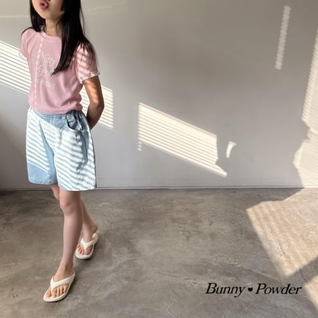 bunnypowder/206. heart denim half pants S-XL