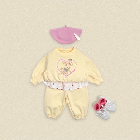 oottbebe/37. cuty rabbit updown set XS(0-1Y)-XL(4-5Y)