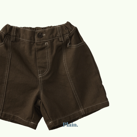 plain/44. stitch bermuda pants XS-XL