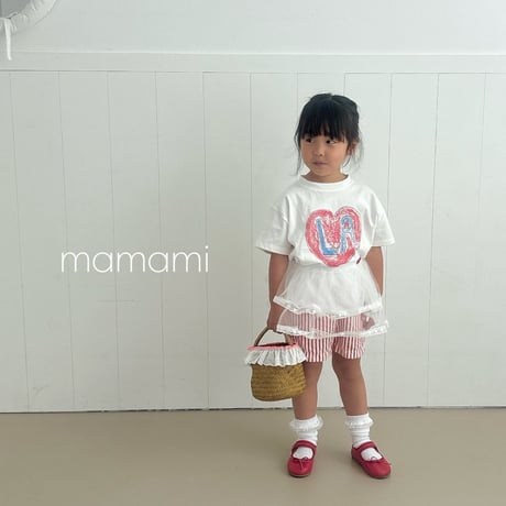 mamami/35. heart lettering T-shirt XS-XL