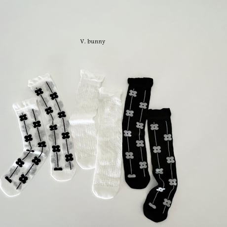 vbunny/25. flower socks set FREE(32CM)