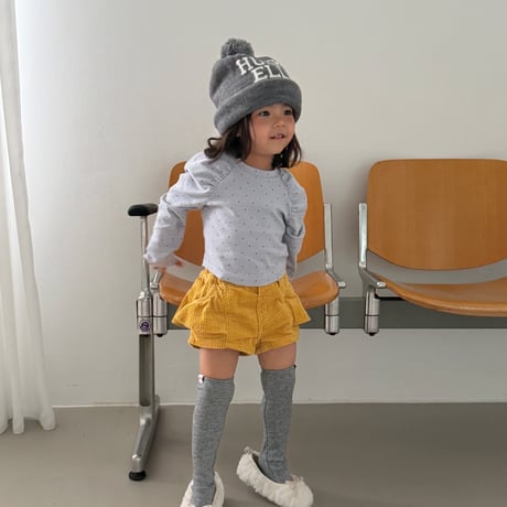 ellymolly/66. zizel dot shirring T-shirt 13-15