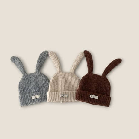 dudie/103. long Ear knit hat FREE(50-52CM)