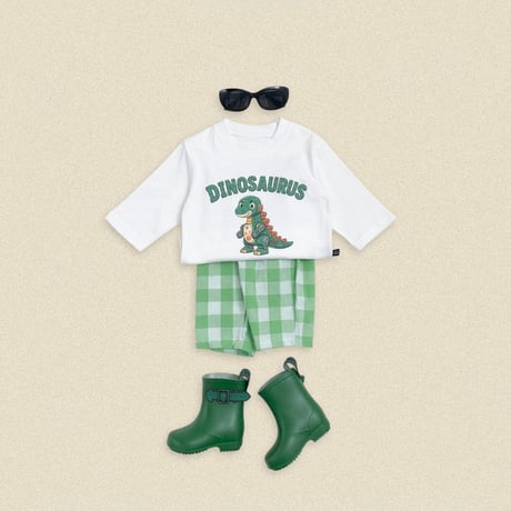 oottbebe/44. plan ) dinosaur updown set XS(0-1Y)-XL(4-5Y)
