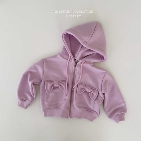 melikey/94. ribbon pocket hood zipup XS-XL