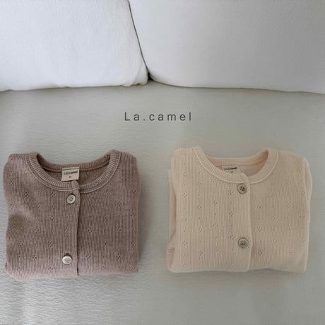 lacamel/5. poa eyelet cardigan XS-XL