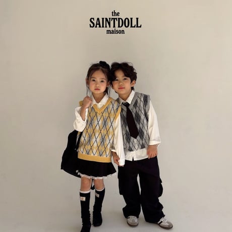saintdoll/146. baby knit vest XL-JM