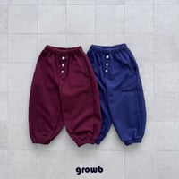 growb/28. button jogger XS-XL