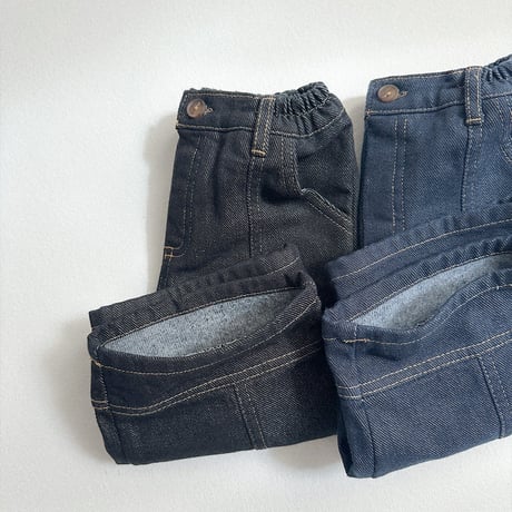 minirobe/26. Non-fade panel denim pants S-XL