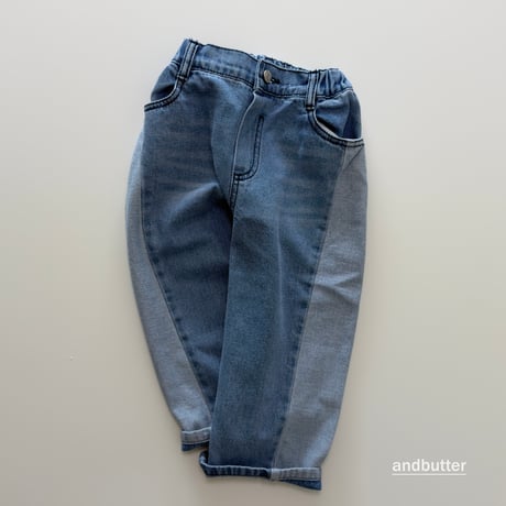 andbutter/74. CurvedDenim Pants JS-JM