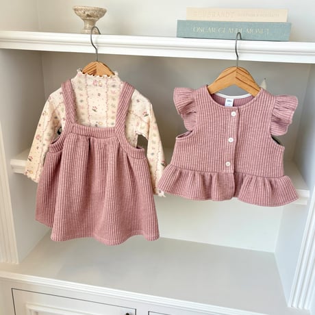 ohho/8. from knit fril vest S-2XL