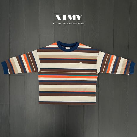 nicetomeetyou/40. border multi T-shirt JS-JL