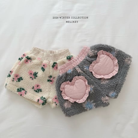 melikey/83. heart flower half pants XS-XL