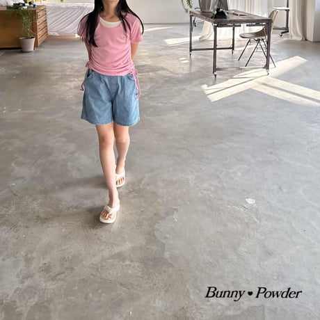 bunnypowder/143. shirring ray T-shirt S-XL