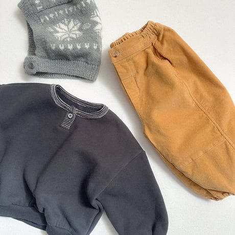 minirobe/11. popo placket sweatshirt S-XL