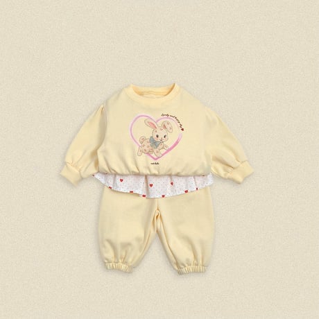 oottbebe/37. cuty rabbit updown set XS(0-1Y)-XL(4-5Y)