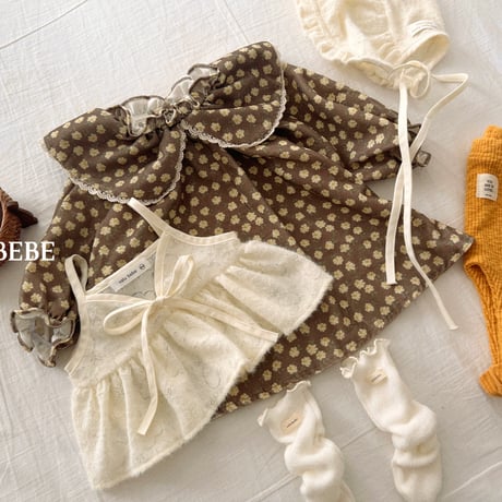 valubebe/42. color flower corduroy one-piece 6M-S
