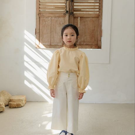monatelier/22. check fril blouse S-2XL