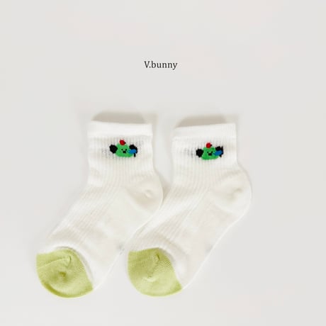 vbunny/89. green dog socks set M(130-150)-XL(180-210)