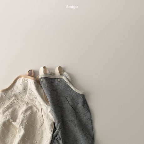 amigo/46. embo dot overalls  XS-XL