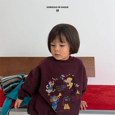 gou/80. go  you cartoon man-to-man JS(8-9Y)-JL(10-11Y)