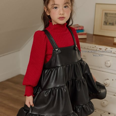 melikey/88. chic ledder kangkang one-piece JS-JM