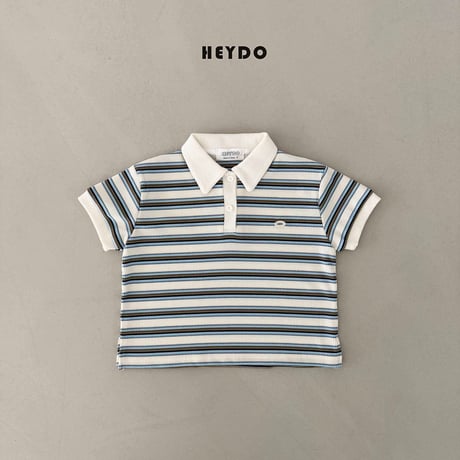 heydo/49. waffle ST collar T-shirt S-XL