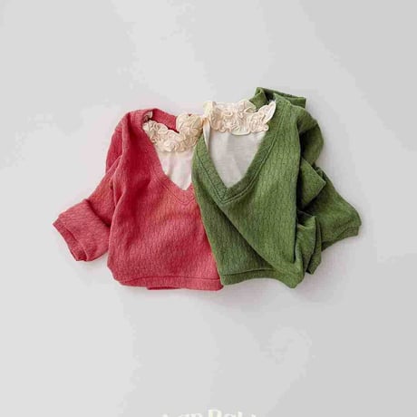 urbanrabbit/37. Deep V Frill Knit JS-JM