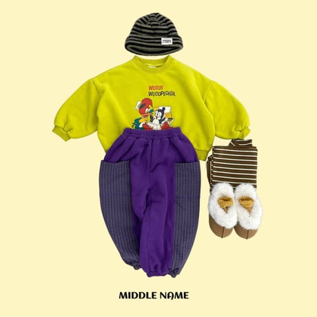 middlename/57. check two color jogger pants S-XL