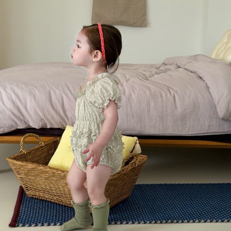 aiai/4. roze garden baby fril romper S(6M-2Y)-XL(4-5Y)