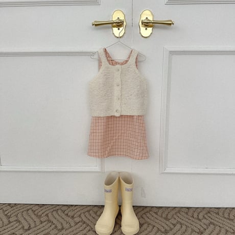 atomeme/10. Ecru Knit Vest S-XL
