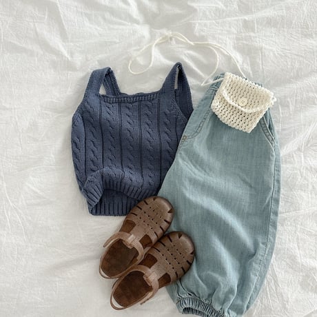 minirobe/5. Cable Knit Vest  S-XL