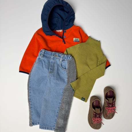 andbutter/59. Sherpa Line Denim Pants JS-JM