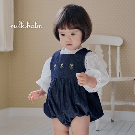 milkbalm/7. tulip denim suit XS(-6M)-M(12M-18M)