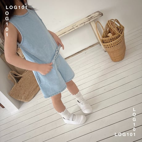 log101/59. denim fril blouse S-XL