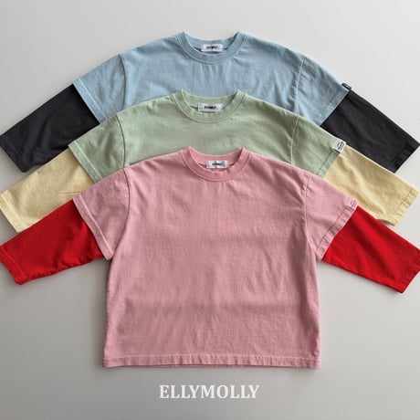 ellymolly/35. kaka two color T-shirt 5-11