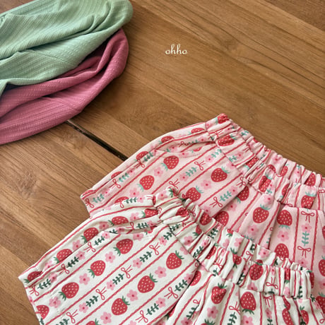 ohho/10. strawberry Good half pants S-2XL