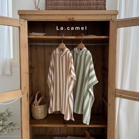 lacamel/33. stripe terry hood S-L