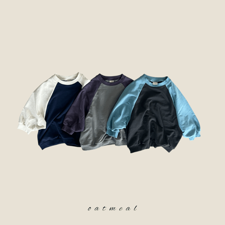 oatmeal/8. two two raglan man-to-man XS-XL
