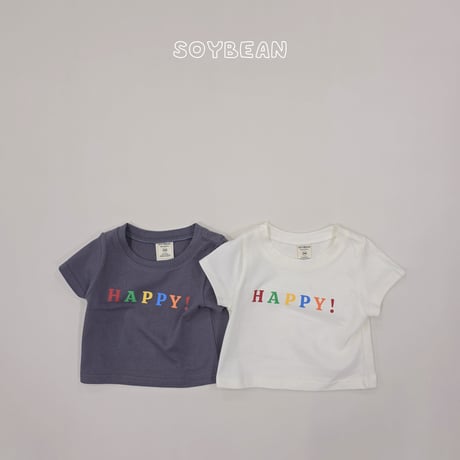 soybean/49. plan ) happy semmi crop half t T-shirt JS-JM