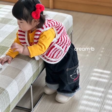 creambbang/5. stripe pogri vest XS-XL