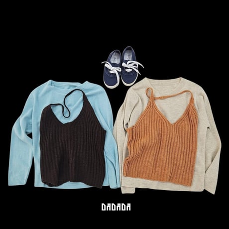 dadada/13. bello knit SET bustier M-XL
