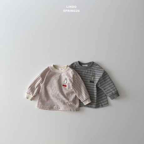 lindo/67. bear label T-shirt XS-XL