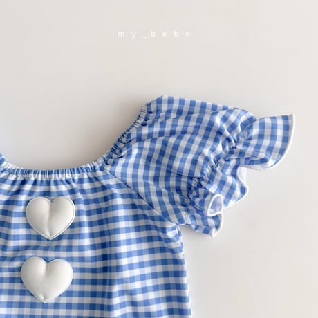 mybebe/6. heart motive shirring swimsuit S-L