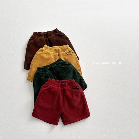 vividi/41. Corduroy half pants XS-XL