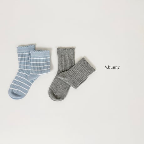 vbunny/7. cream soda socks set M(130-150)-XL(180-210)