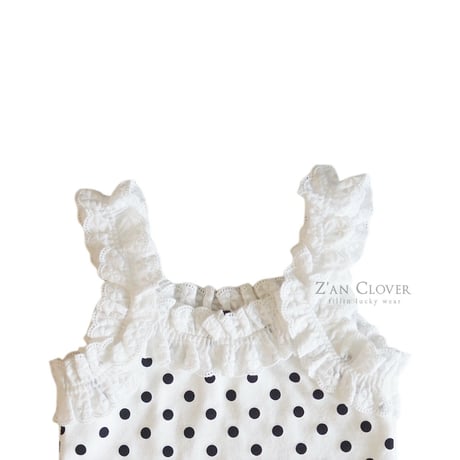 zanclover/154. dot fril sleeveless 3-11