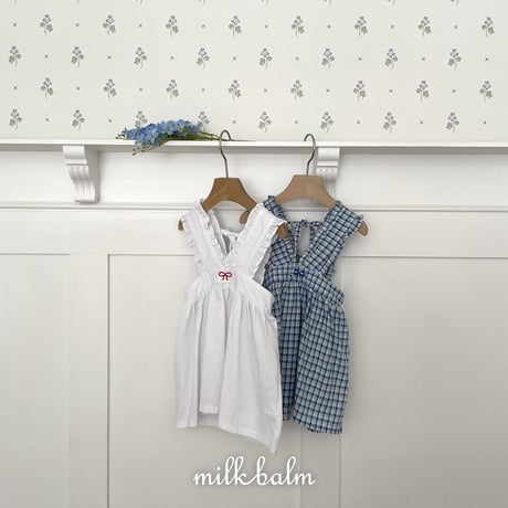milkbalm/24. ribbon embroidery overalls skirt XS-XL