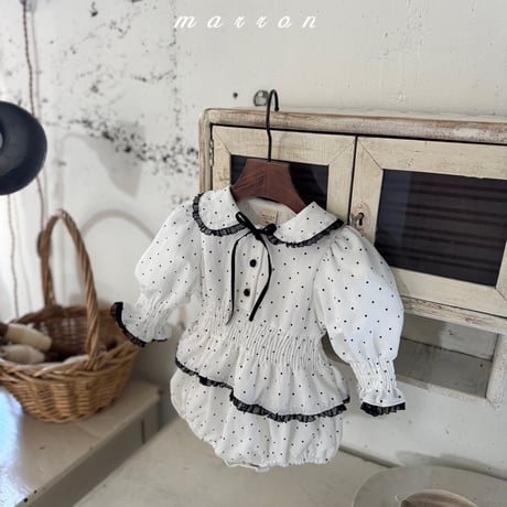 marron/51. dot suit 6M-18M